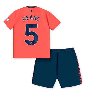 Everton Michael Keane #5 Replika Babytøj Udebanesæt Børn 2023-24 Kortærmet (+ Korte bukser)